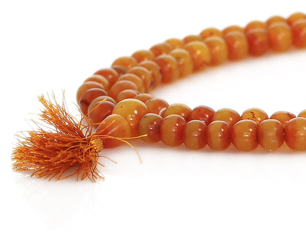Amber Buddhist Mala Beads