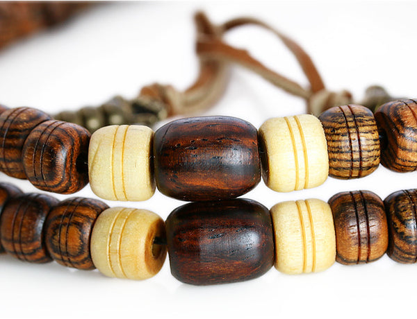 Buddhist Mala Beads Bocote and Cocobolo Wood Marker Beads