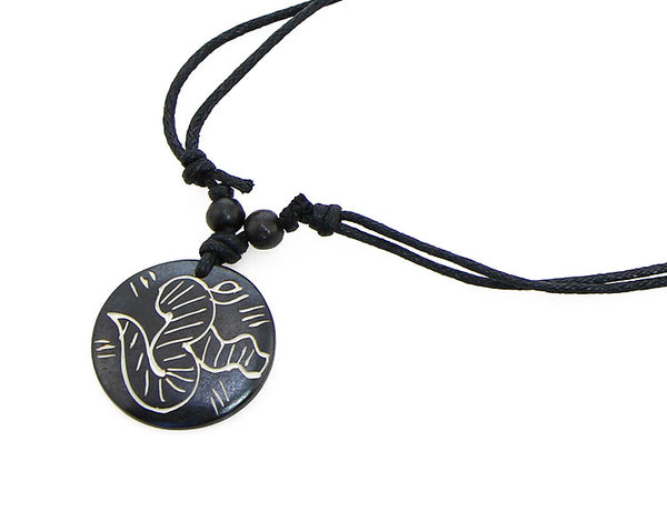 Yoga Necklace with Graffiti Style Om Symbol Pendant