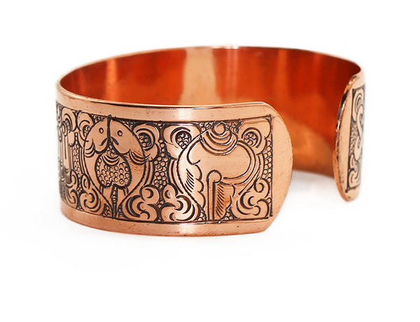 Copper Tibetan Symbol Bracelet Rear