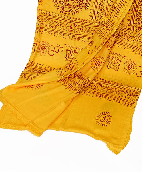 Goldenrod Yellow Cotton Yoga Wrap Bottom Section