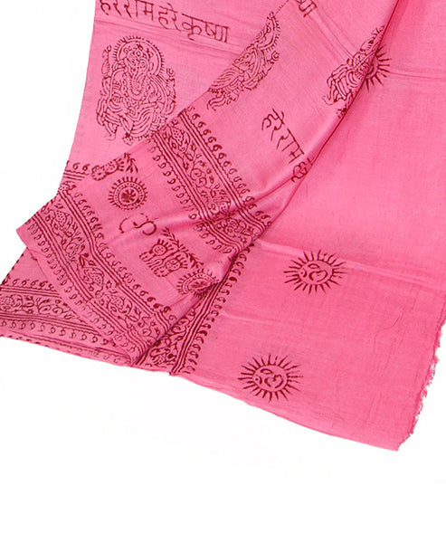 Pink Cotton Yoga Wrap Bottom Folded