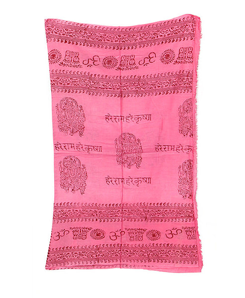 Pink Cotton Yoga Wrap