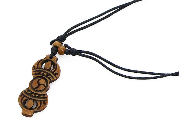 Tibetan Buddhist Necklace with Carved Dorje Pendant