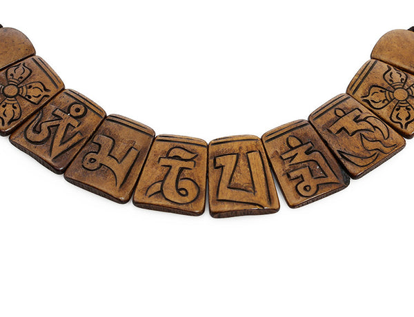 Tibetan Mantra Necklace Close Up