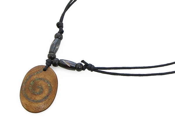 Tibetan Yoga Necklace with Inlaid Chakra Symbol Pendant